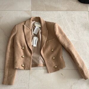 L’Agence double breasted Brooke crop blazer